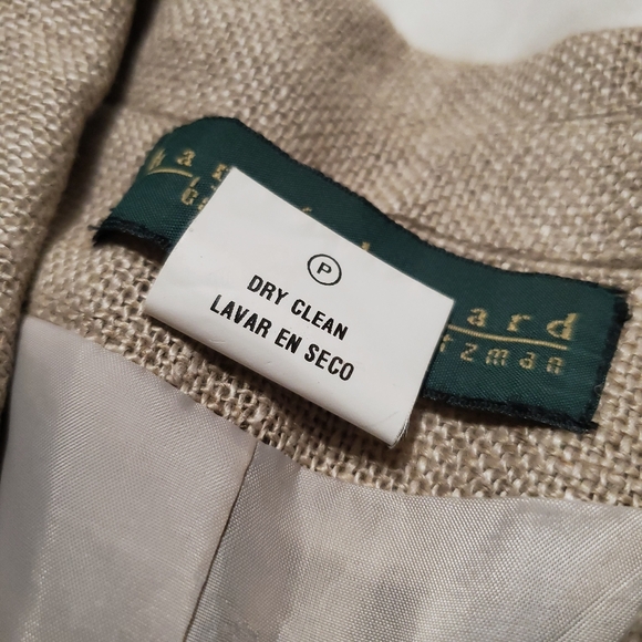 Harve Benard 100% Linen Tan Fringe Blazer Size 6 - Picture 5 of 6